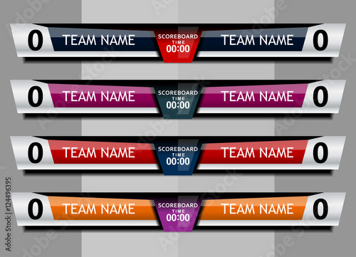 scoreboard sport template for football or soccer, vector illustration