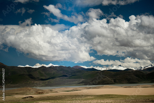 Valley of Brahmaputra river Himalayas Tibet
