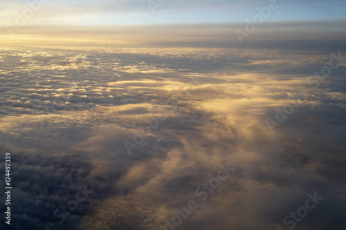 clouds and sky seen from plane