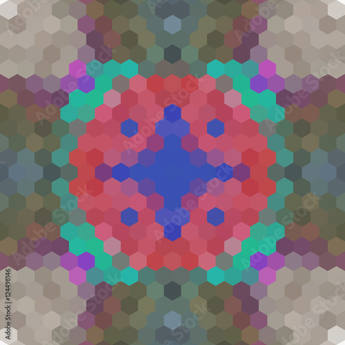 Wallpaper Mural Kaleidoscopic low poly hexagon style vector mosaic background Torontodigital.ca