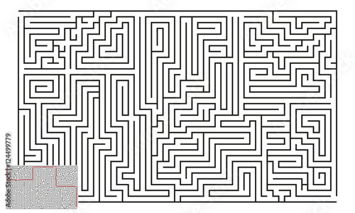 Large Vector Horizontal Maze with Answer 23