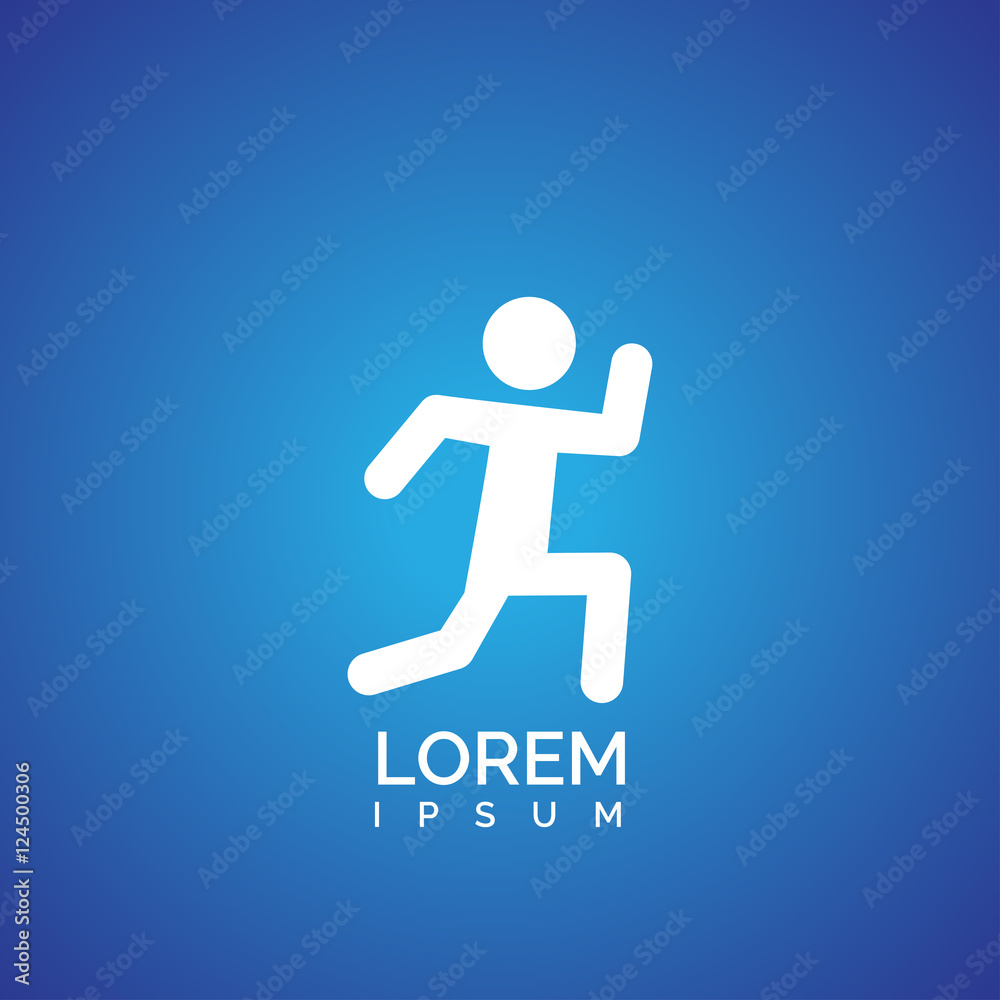 run icon design