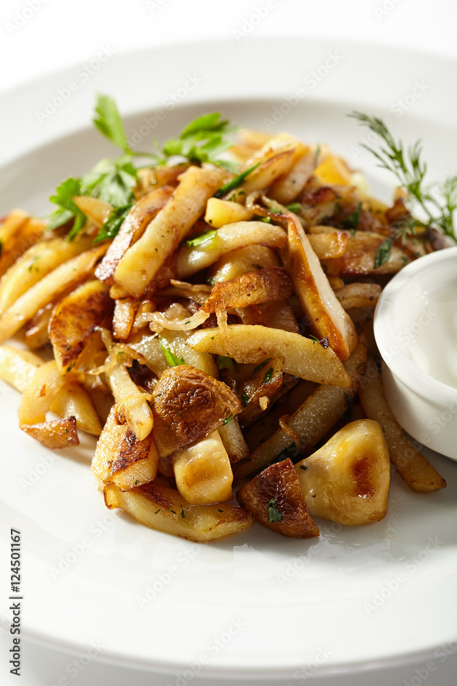 Pan Fried Potatoes with Mushrooms and Onions Pan Fried Potatoes with Mushrooms and Onions