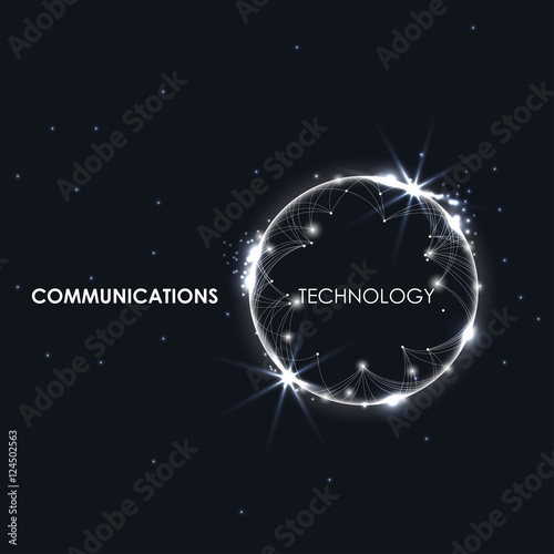 Abstract round vector design concept communication technology. B
