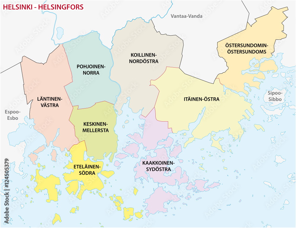 Helsinki district map