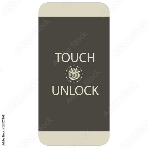 Touch to Unlock abstract phone illustration