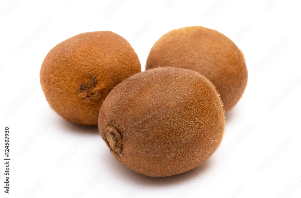 Kiwi fruit isolated on white background, macro Kiwi fruit isolated on white background, macro
