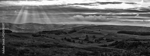 panorama black and white landscape 