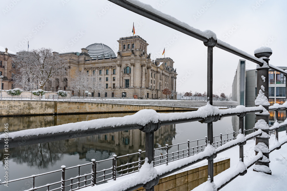 Berlin Reichstag in Snow