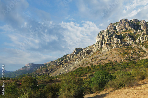 The Northern slope of the mountain South Demerdzhi. Crimea.