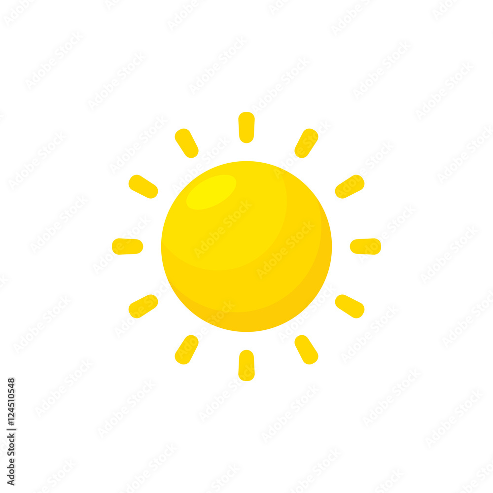 Sun vector isolated on white Sun vector isolated on white