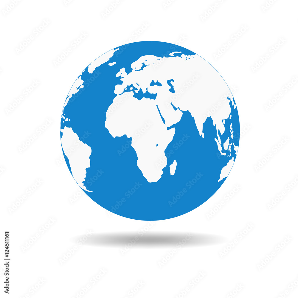 Planet Earth icon. Vector illustration.