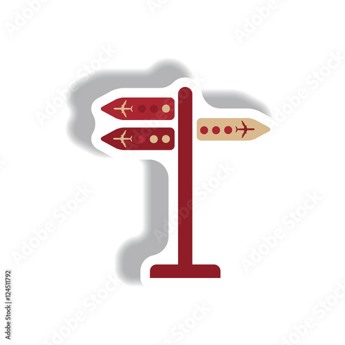 stylish icon in paper sticker style people scanner