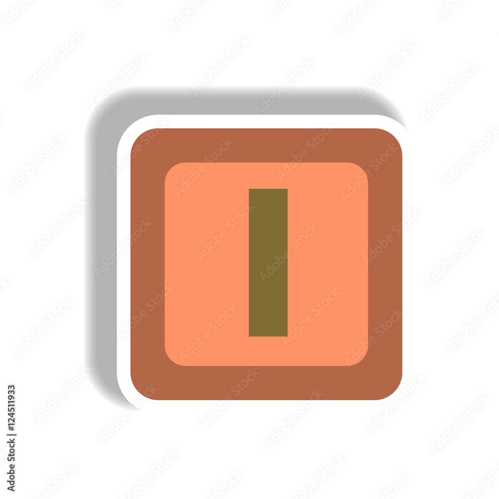 stylish icon in paper sticker style cube toy stylish icon in paper sticker style cube toy