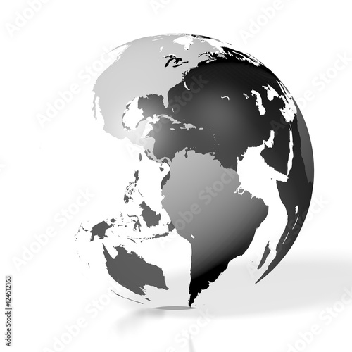3D Earth, world map