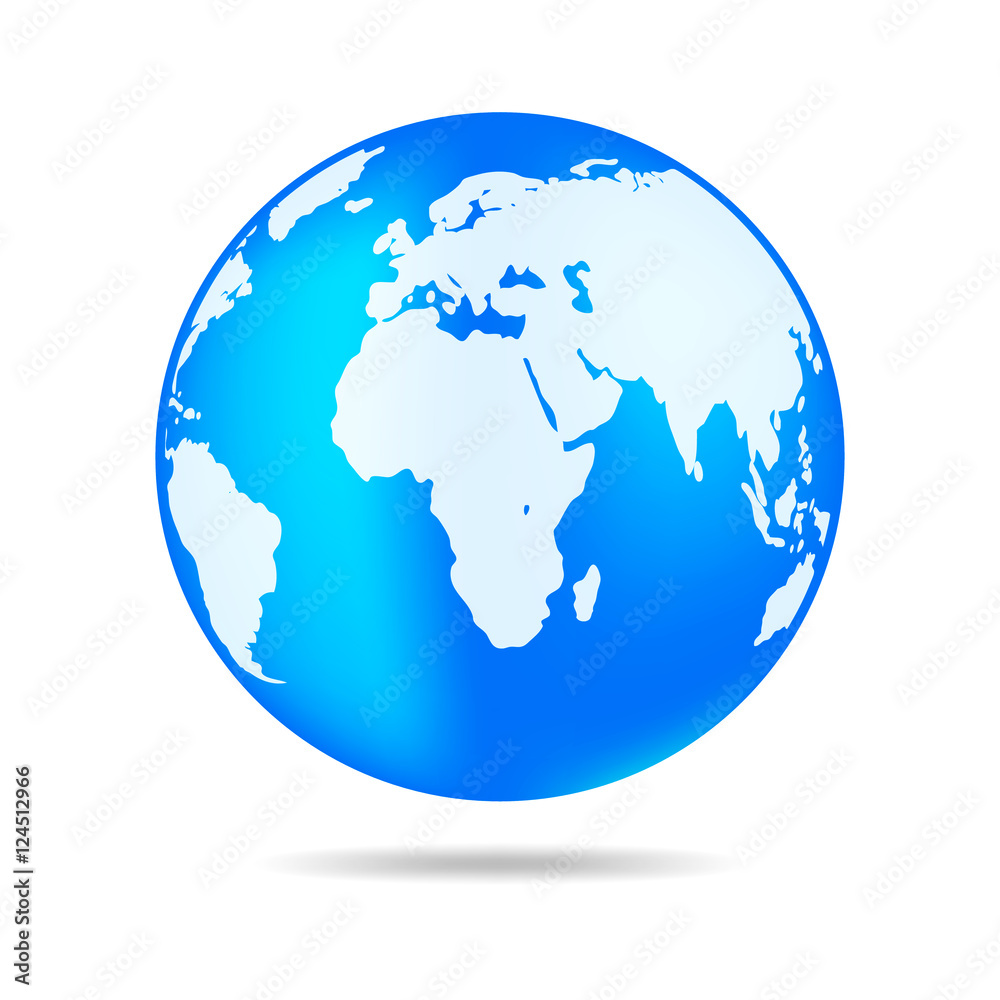 Planet Earth icon. Vector illustration.