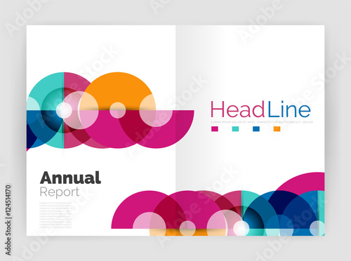 Circle annual report templates, business flyers