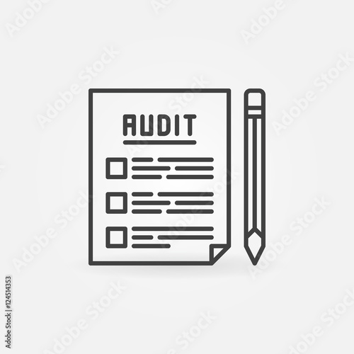 Audit documents outline icon