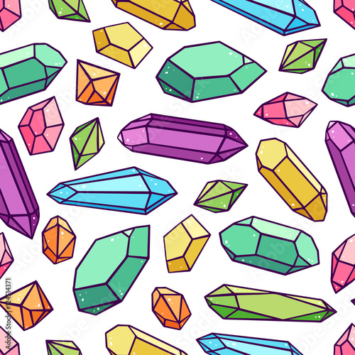 seamless pattern of crystals
