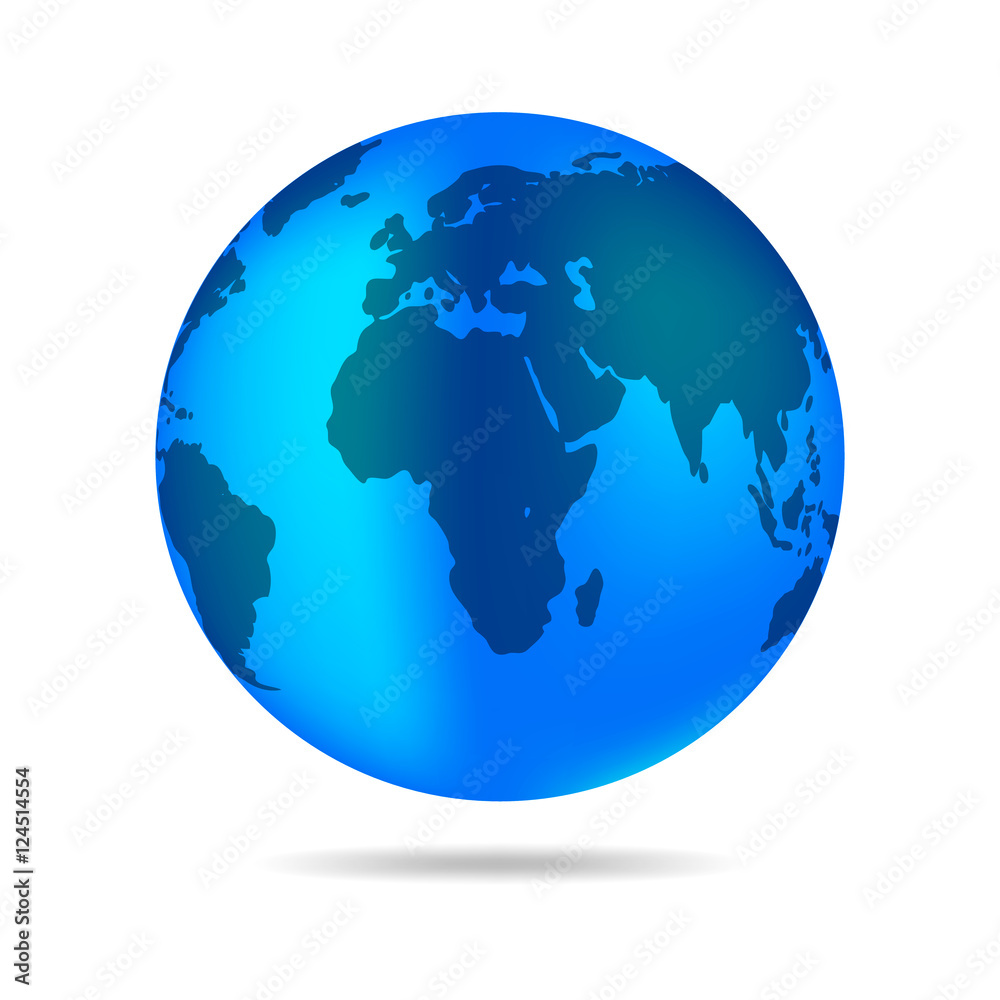 Planet Earth icon. Vector illustration.