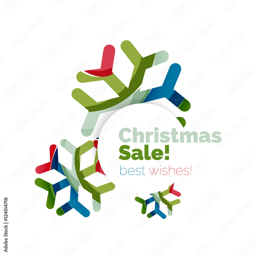 Christmas and New Year geometric banner with text Christmas and New Year geometric banner with text