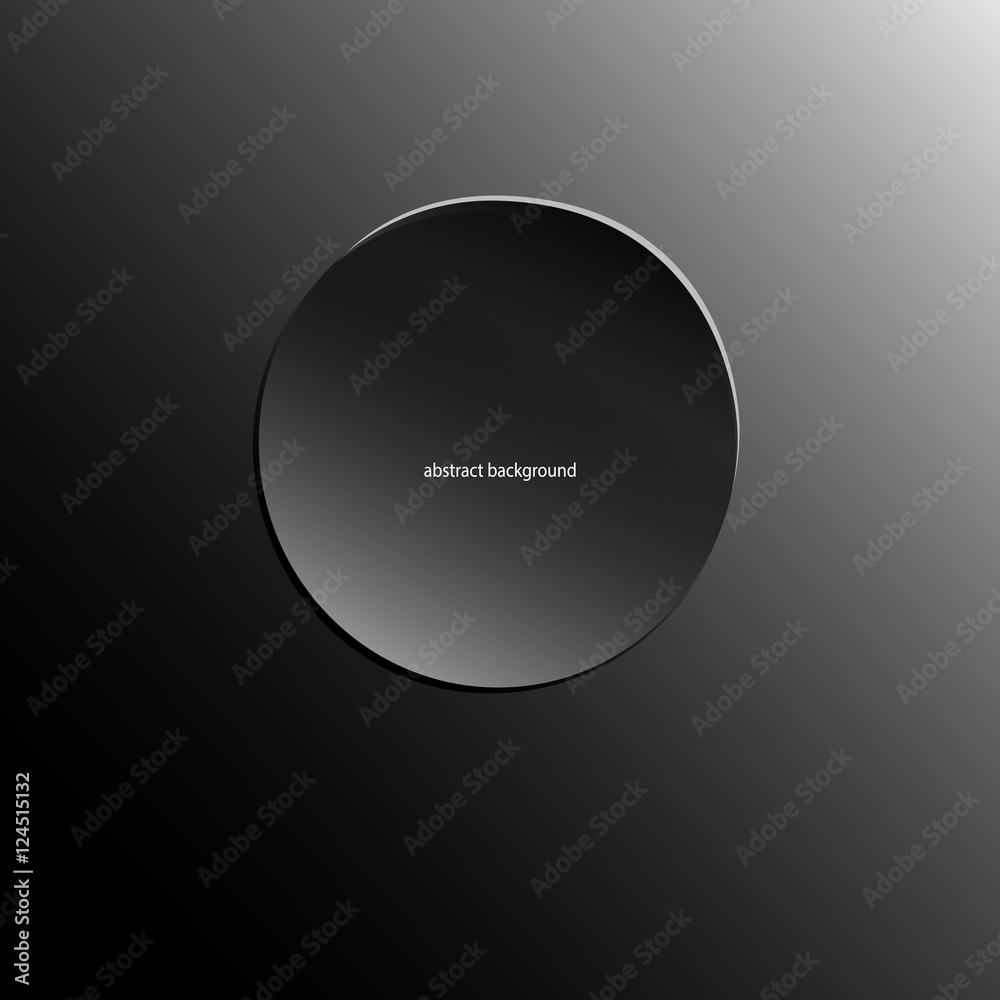 Black round sticker. Vector illustration. Black round sticker. Vector illustration.