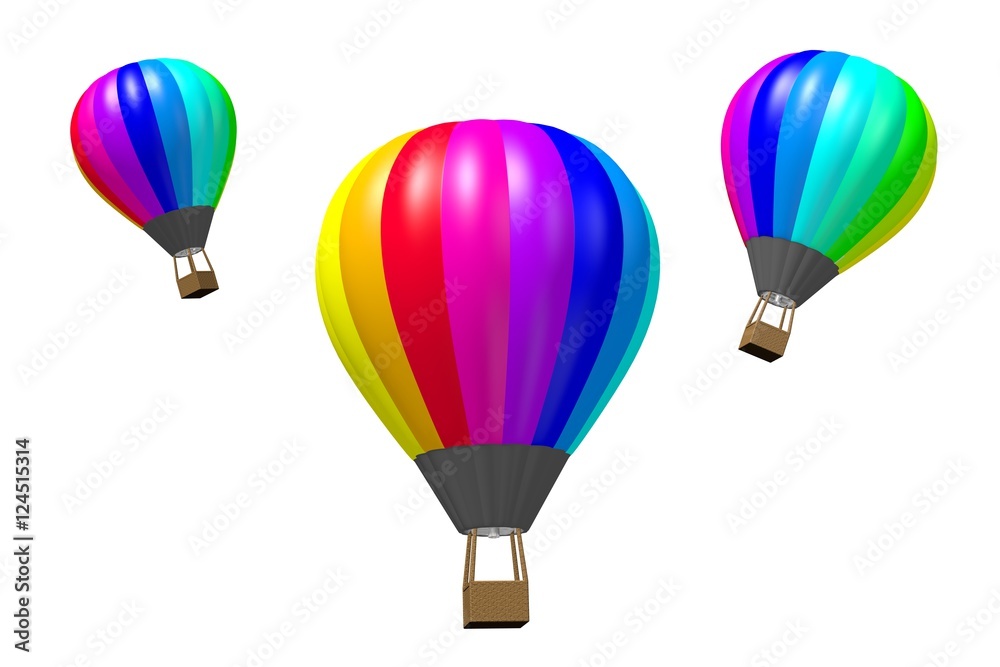 Obraz premium 3D hot air balloons