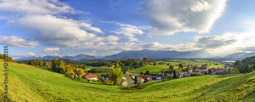 Blick auf Aidling am Riegsee im bayrischen Oberland photo