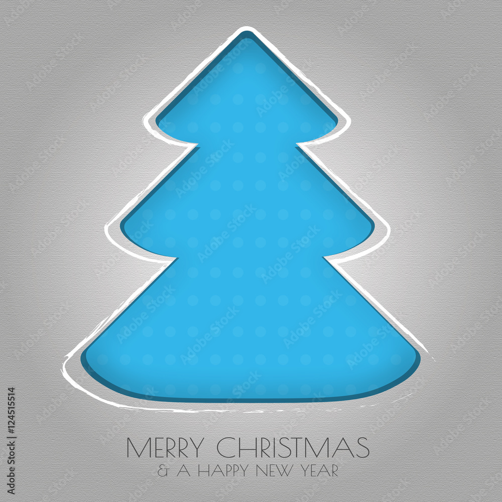 Papier Weihnachtsbaum blau