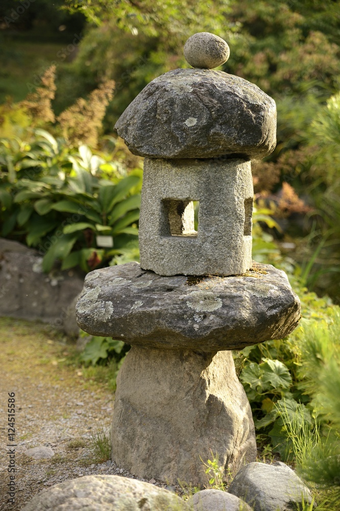 Japanese Garden with stone house decoration Japanese Garden with stone house decoration