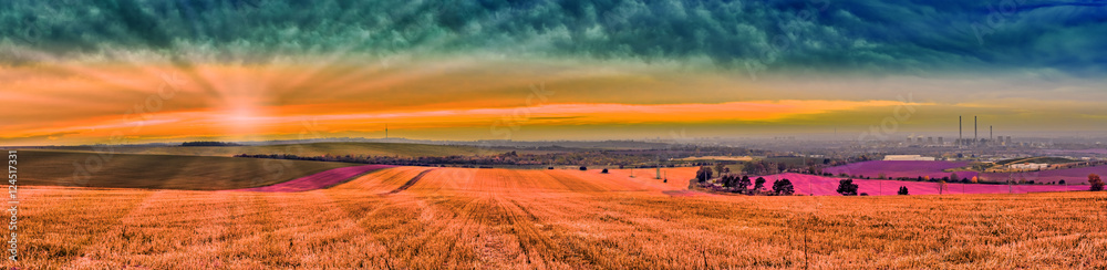 Field after harvest - Infrared filter.