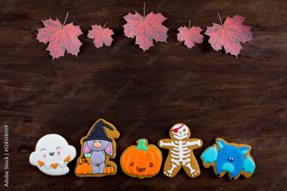Funny gingerbread cookies for Halloween