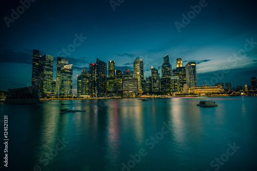 Cityscape viwe at Marina Bay Sands, Singapore.