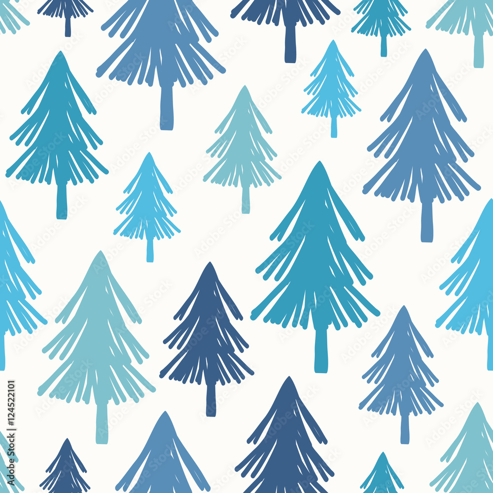 Obraz premium Seamless Christmas Pattern