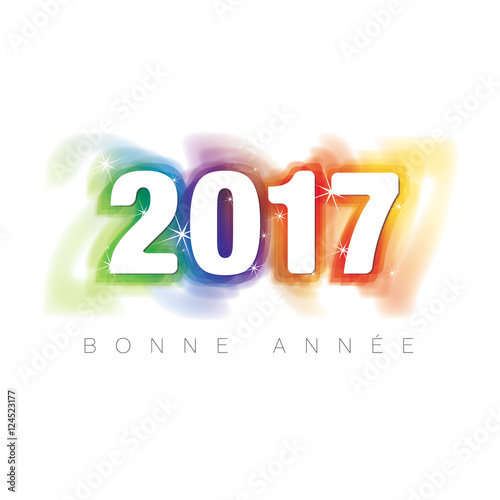 BONNE ANNÉE 2017 MULTICOLORE