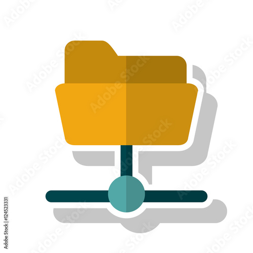 File icon. Data base center and web hosting theme. Isolated design. Vector illustration