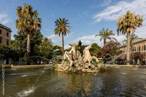 Triton fountain in Trapani  Sicily