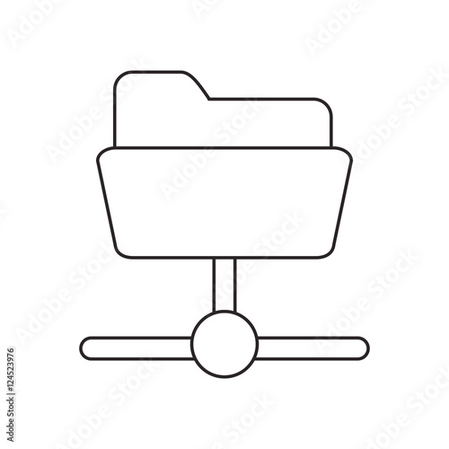 File icon. Data base center and web hosting theme. Isolated design. Vector illustration