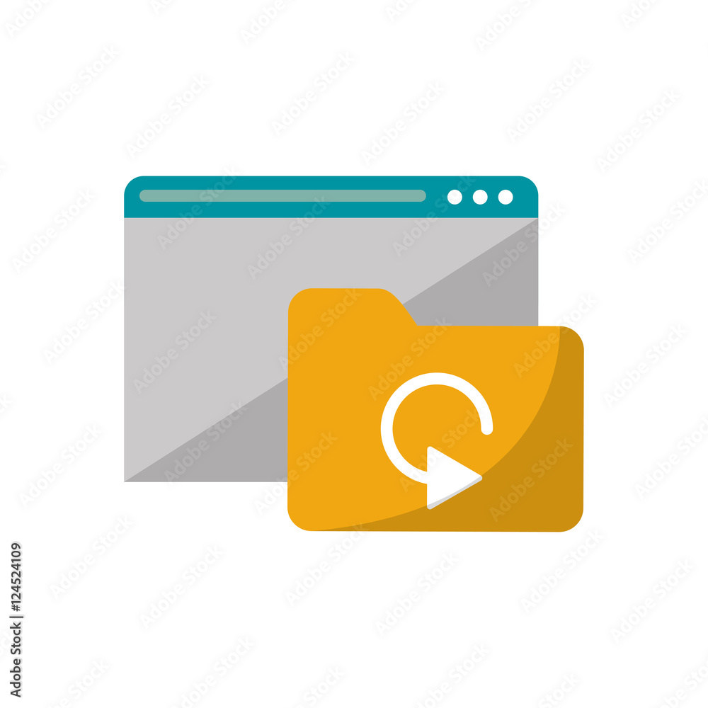 File and website icon. Data base center and web hosting theme. Isolated design. Vector illustration File and website icon. Data base center and web hosting theme. Isolated design. Vector illustration