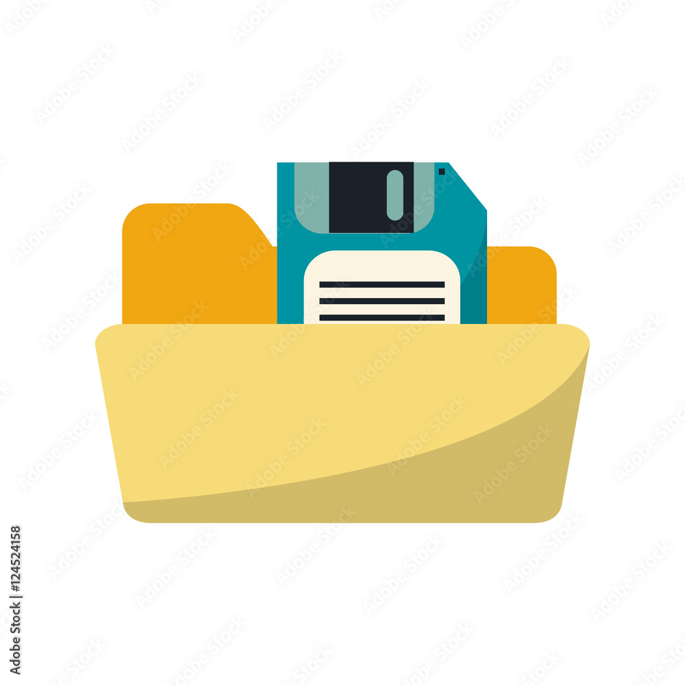 Diskette and file icon. Disk technology media data and information theme. Isolated design. Vector illustration Diskette and file icon. Disk technology media data and information theme. Isolated design. Vector illustration