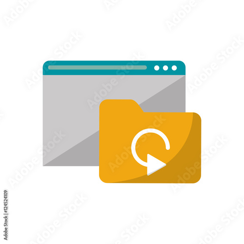 File and website icon. Data base center and web hosting theme. Isolated design. Vector illustration