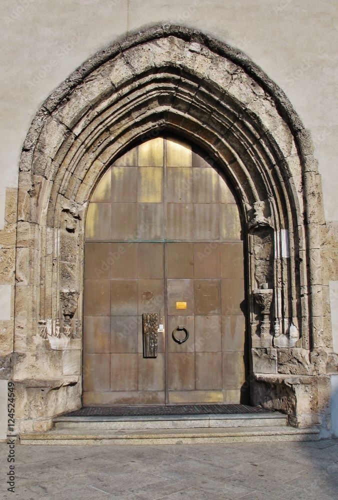 Fototapeta premium Kirchenportal, St. Theodul, Sion, Wallis