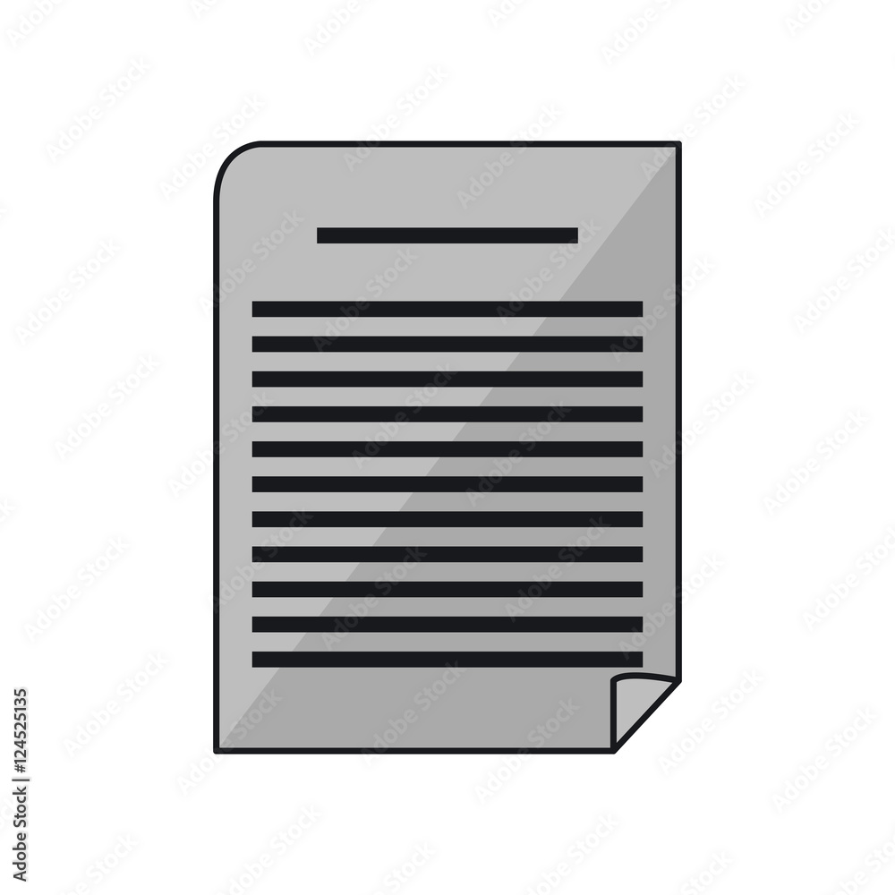 Piece of paper icon. Document data archive and information theme. Isolated design. Vector illustration Piece of paper icon. Document data archive and information theme. Isolated design. Vector illustration