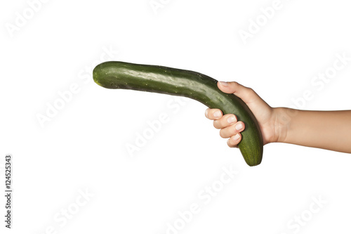 the concept of the penis - illustration with cucumber