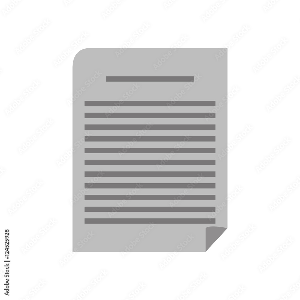 Piece of paper icon. Document data archive and information theme. Isolated design. Vector illustration Piece of paper icon. Document data archive and information theme. Isolated design. Vector illustration