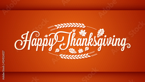 Thanksgiving vintage card lettering background