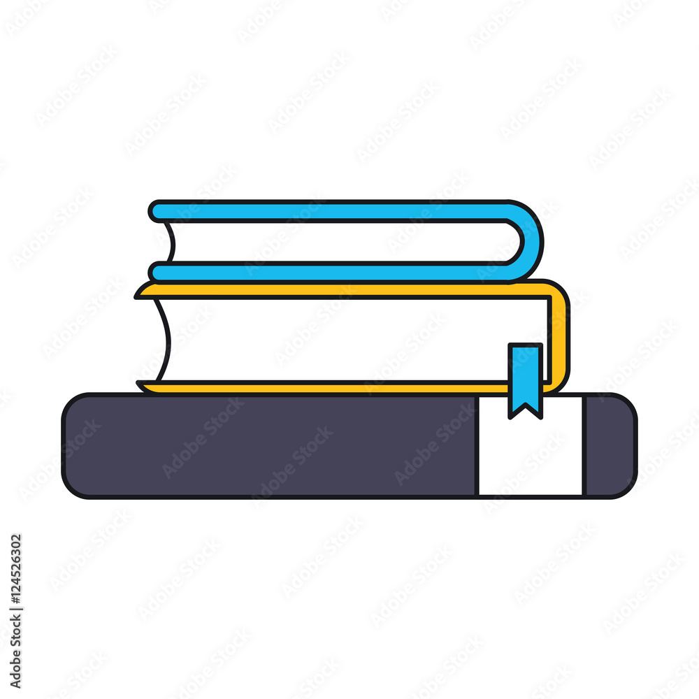 Book icon. School education supply and object theme. Isolated design. Vector illustration Book icon. School education supply and object theme. Isolated design. Vector illustration
