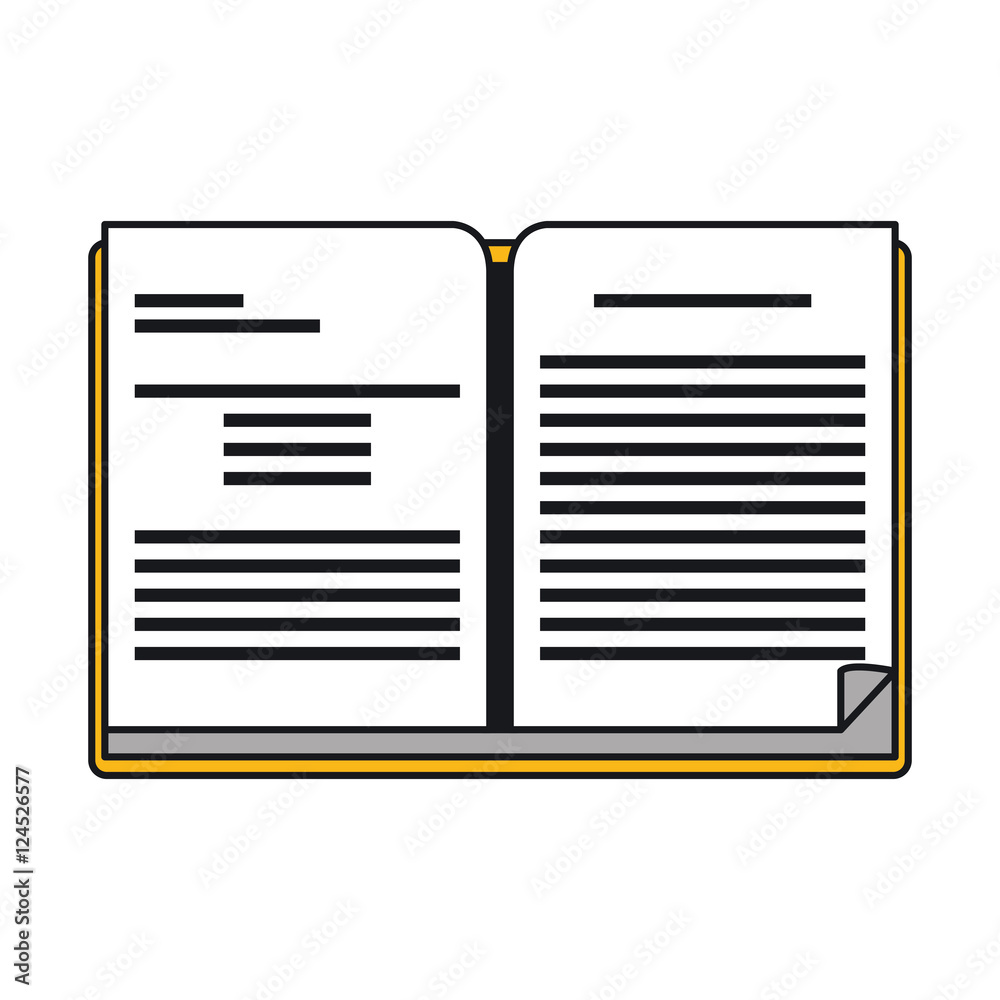 Book icon. School education supply and object theme. Isolated design. Vector illustration