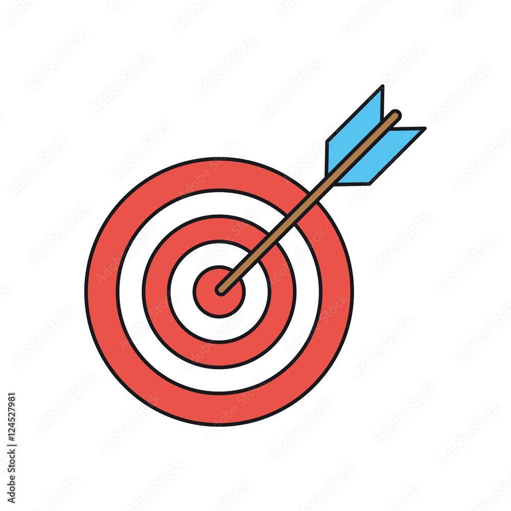 Target with arrow icon. Solution success strategy and idea theme. Isolated design. Vector illustration Target with arrow icon. Solution success strategy and idea theme. Isolated design. Vector illustration