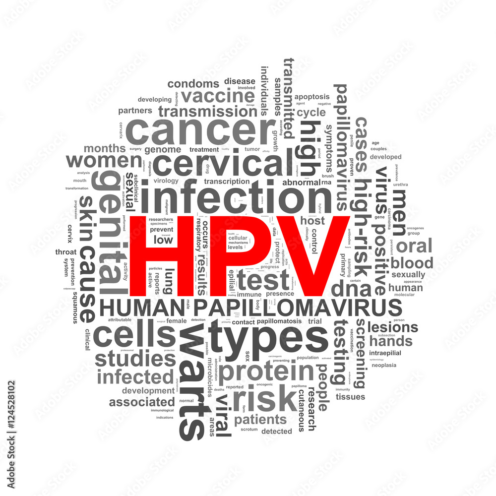 Circular word tags hpv human papillomavirus
